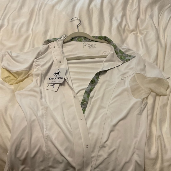 NWT Piper (limes!) short-sleeve show top with cool mesh. - Picture 2 of 7